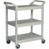 Rubbermaid Service Cart with 4" Swivel Casters, Platinum