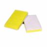 Maintex Light Duty 3.25" x 6.25" Fine White Backed Scrubber Sponge, Yellow