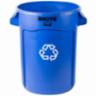 BRUTE Vented 32Gallon Recycling Container, Blue