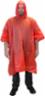 WP10-1P-RD Red One Piece Rain Poncho with Hood and Side Snaps