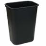 Rectangle Office Wastebasket Trash Can 28 QT, Black