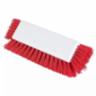 Dual Surface 12" Polypropylene Floor Scrub With Side Bristles, Red