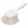 Flo-Pac Utility Scrub Brush with Nylon Bristles 8", White