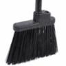 Duo-Sweep Lobby Broom with 30" Metal Threaded Handle, Black