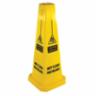 23816 25" Four-Sided "Caution Wet Floor" Sign English & Spanish