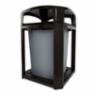 Landmark Series Classic Container 35GL, Dome Top Frame with Rigid Liner, Black