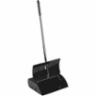 Metal Lobby Dust Pan with Cover 12", Black