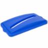 Wall Hugger Recycling Receptacle Lid with Paper Slot, Blue