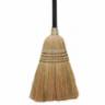 Maintex Warehouse Broom with 40" Wood Handle, Black