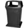 Rubbermaid Ranger Container with 4 Openings 45 Gallon, Black