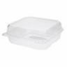 Karat 8" x 8" PET Hinged Container, Clear