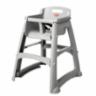 Rubbermaid Sturdy Chair High Chair Without Wheels, Platinum