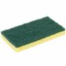 Scrubble Green-Backed Polyurethane 6" x 3.4" Scrubber Sponge, Yellow
