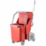 CleaneRx 32 Qt Side Press Dual Compartment Mop Bucket, Red