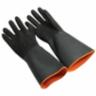 Johnson Wilshire 14" Heavy Weight Unlined Rubber Gloves, Black