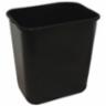 Soft-Sided Plastic Wastebasket 28 QT, Black