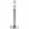 PURELL MESSENGER ES6 Silver Panel Floor Stand with Dispenser, White