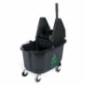 delamo Green Clean Heavy Duty 35 Qt Down Press Bucket and Wringer Combo, Black