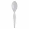 Dixie Medium-Weight Plastic Teaspoon, White